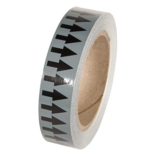 INCOM Manufacturing: Directional Flow Arrow Pipe Identification Vinyl Marking Adhesive Tape, 1 inch x 108 ft., BlackGray