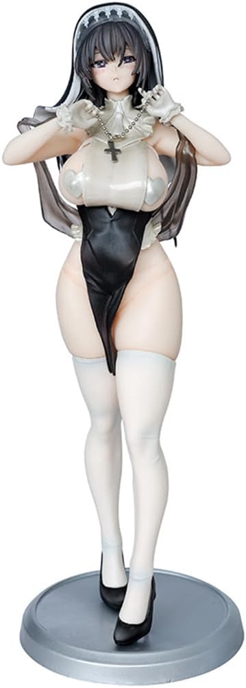 Praying Nun Anime Illustration Figure Standing Pose Model 11.02" Cosplay Sister-san Original Character Anime Figures Desktop Collections