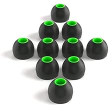 Silicone Replacement Earbud Tips, Noise Isolation in-Ear Buds - 10 Pack (Medium)