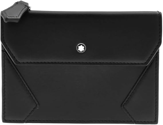 Montblanc 129907 Leather Card Case with Zip Fastening 12.5 cm x 9 cm x 0.5 cm Black