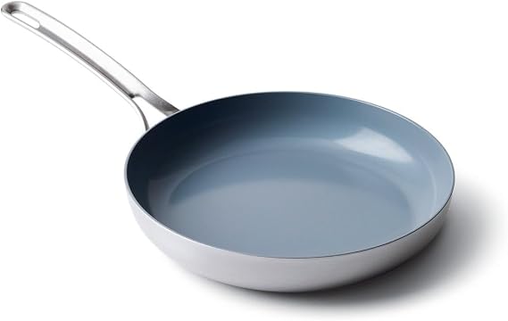 GreenPan X Food 52 Five-Two Essentials, Tri-Ply Stainless Steel Healthy Ceramic Nonstick 10" Frying Pan Skillet with Bonus Pan Protector, PFAS-Free, Multi Clad, Induction, Dishwasher-Oven Safe, Silver