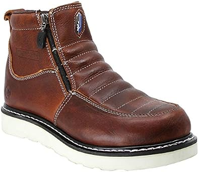 CACTUS Men's 6062M 6" Moc Toe Oil Tumbled Full Grain Leather High Flexibility Polyurethane (PU) Outsole Construction Work Boot YKK Zipper