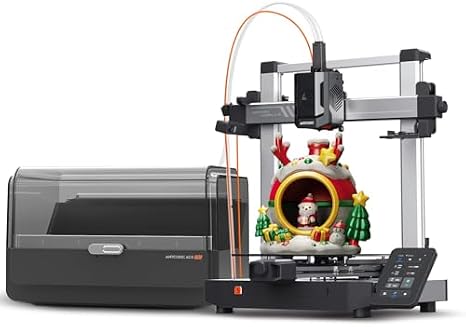 Anycubic Kobra 3 V2 Combo 3D Printer, Smart Multicolor Printing Up to 600mm/s Print Speed, Active Filament Drying Enhanced Auto-Leveling for Higher Success Rates, 10.0'' x 10.0'' x 10.2''