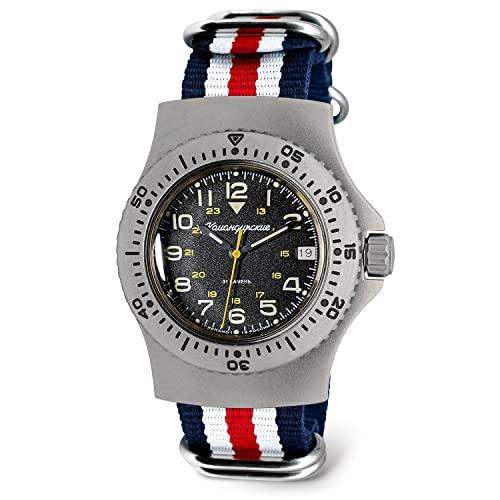 VOSTOK | Komandirskie 280683 Commander Automatic Self-Winding Russian Military Diver Wrist Watch | WR 200 m | Fashion | Business | Casual Mens Watches
