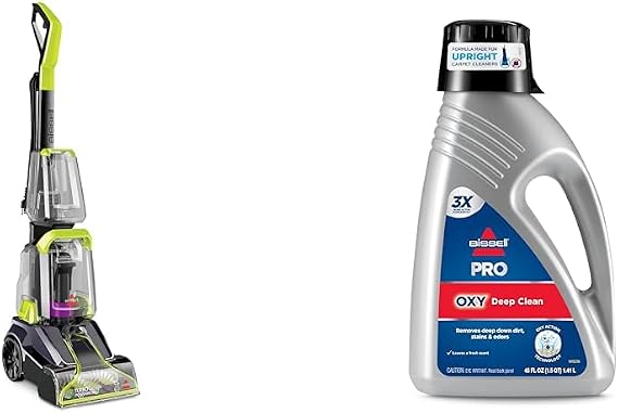 Bundle of Bissell TurboClean PowerBrush Pet Carpet Cleaner, 2987,Green/Black large + BISSELL PRO OXY Deep Clean Formula, 48 oz. (3156)