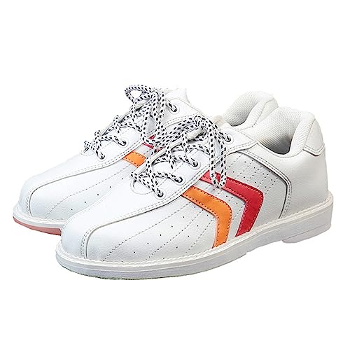 ONAIC Mens Womens Lawn Bowling Shoes Fashion Bowls Trainers Breathable Non-Slip Indoor Training Shoe,White,5
