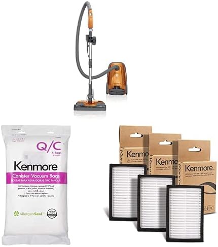 Kenmore 81214 Pet Friendly Bagged Canister Vacuum Cleaner with 6pcs HEPA Dust Bags & 3pcs HEPA Filter