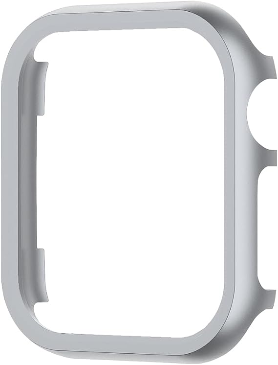 Metal Case for Apple Watch Series 8 7 41mm 45mm Aluminium Alloy Bumper Cases for iWatch 6 SE 5 40mm 44mm Frame Protective Cover (Color : Grey, Size : 42MM)