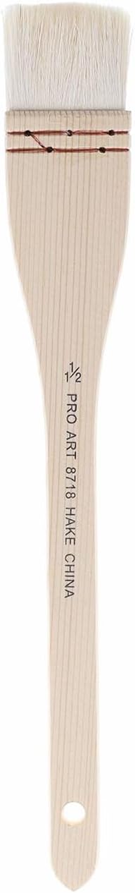 Pro Art Brush Hake 1.5"x1", Hake Brush, Pottery Glaze Brushes, Japanese Paint Brushes, Glaze Brushes for Pottery, Brush for Watercolor, Pottery Surikomi
