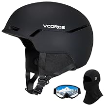 VCOROS Ski Helmet with Ski Goggles DXH-816 Snowboard Helmet Men Women for Snow Sport,Skiing,Skating,Snowboarding(Matte Black,Medium)