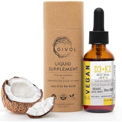 Liquid Drops Non-GMO, Gluten-Free, Sugar-Free, Easy Absorption, Liquid Spray for Kids & Adults - 2 Fl Oz60 ml, 240 Day Supply