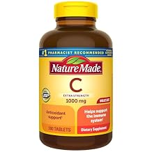 Nature Made Vitamin C 1000 mg Extra Strength, Dietary Supplement for Immune Support, 100 Tablets, 100 Day Supply