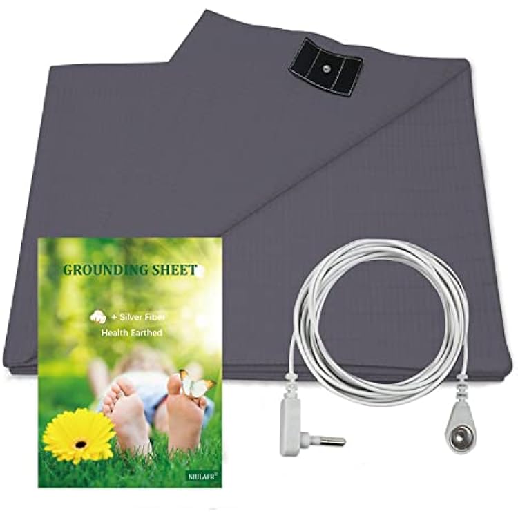 Grounding Sheet with Grounding Cord,Made with Premium Cotton and Pure Silver Fiber,Achieve Healthy Sleep52x27inch