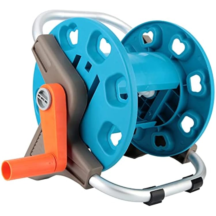 FLEXMAN Water Hose Reel Cart, Aluminium Alloy Hose Reels for Outside, Holds 20 Meters of 12 Inch Hose, Portable Hose Holder for Garden Outdoor, flexmanxsg90u381v