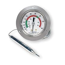 Cooper-Atkins 6142-58-3 Vapor Tension Panel Thermometer with Front Flange, Back Connect, NSF Certified, 2" Dial, 20' 4" Capillary with Bulb,40/60F or -40/15C Temperature Range