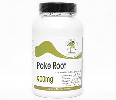 Poke Root 900mg ~ 180 Capsules - No Additives ~ Naturetition Supplements
