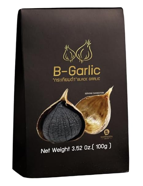 B-Garlic Black Garlic, Premium Whole Fermented Black Garlic, 100g, Healthy Sweet Savory Superfoods Snack