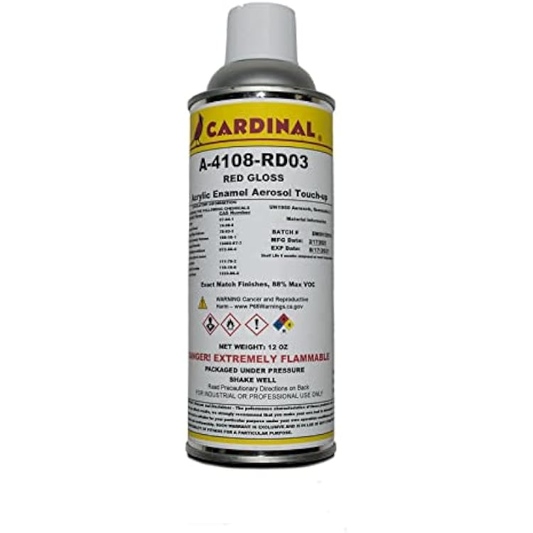 A-4180-RD03 Red Gloss Powder Coating Touch-Up Spray Paint | Car Parts and Repair Refinishing Clear Coat for Permanent Sealing of Coated Surfaces