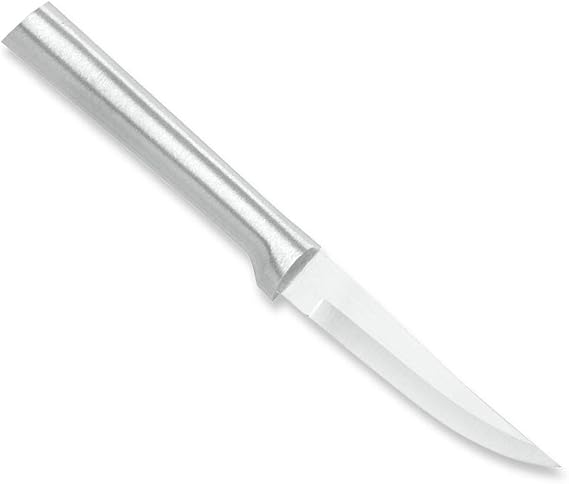 RADA Cutlery Heavy Duty Paring Knife (R103), Silver, Pack of 2 | 3.25" Stainless Steel Blade, Cast Aluminum Handle
