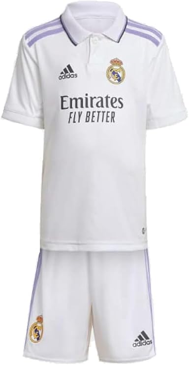adidas Kids Unisex Soccer Real Madrid 22/23 Home Mini Kit (as1, Numeric, Numeric_3, Regular, 3T) White