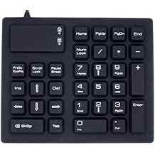 DS International Silicone Rubber Portable Flexible USB 32 Keys Extended Numeric Keypad with Retractable Wired Cable