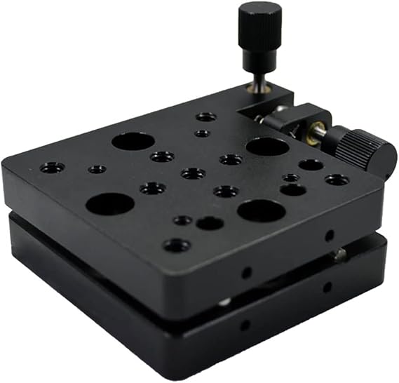 Optical Dual Axis Manual Tilting Table, Precision Angle Displacement Stage Tilt Fine-Tuning Working Platform Sliding Table