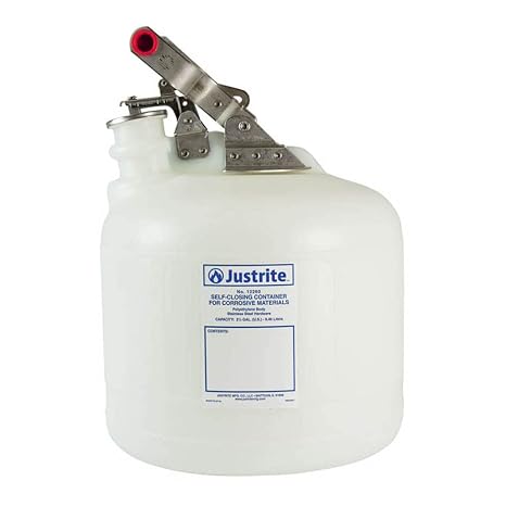 Justrite 12260 Safety Container, Corrosives, 2.5 Gal