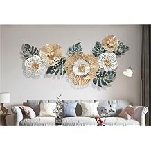 3D Luxury Metal Ginkgo Wall Decor, Large Metal Wall Art Decor, Modern Wall Art Leaves Decoration Wall Sculpture for Home Living Room, Wall Decor
