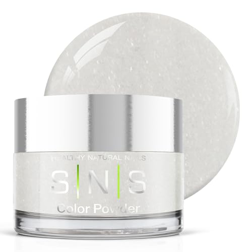 SNS Nail Dip Powder Colors, Gelous Color Dipping Powder - Taj Mahal White Shimmer - Long-Lasting Dip Nail Colors for Healthier Nail Beds - Low-Odor Nail Color for Professionals & Home DIY - 0.5 oz