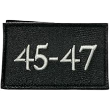 PATCHLAB 45-47 Donald Trump DJT Embroidered Morale Patch Black - Presidential Support Badge Hook Backing with Loop, Glow in Dark Design for Jackets, Hats & Bags 3x2 inch