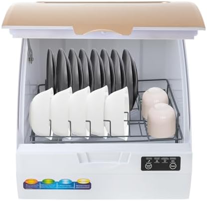 Mini Dishwasher Countertop Portable Compact Dishwashers, 4 Programs, 360 Spray Arms, 167F High-Temp& Air-Dry Function, for Apartments& RVs