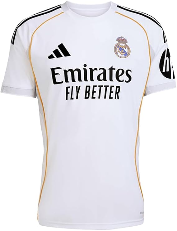 adidas Vini Jr. Real Madrid 25/26 Home Jersey w/ Champions League Patches (White)