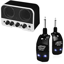 JOYO JW-03 2.4G Hz Wireless Guitar System 4 Channels and JA-02 II 5W Mini Guitar Amplifier for Electric Guitar