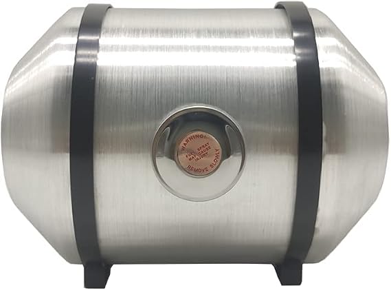 JSD 4 Gallons 10"x14" Aluminum Spun Round Fuel Cell Tank / Gas Tank Center Fill 1/4" NPT Outlet