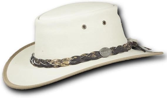 Barmah Hats Foldaway Deer Leather Hat - Item 2053