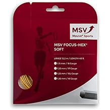 MSV Focus HEX Soft Tennis String Set, 1.20 Gauge, Yellow