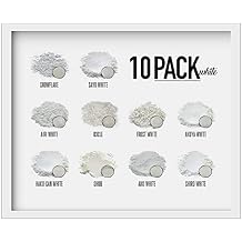 Eye Candy Pigments White Mica Pigment Powder Set - Mica Powder for Epoxy Resin Art - Woodworking - Cosmetic Grade Mica Powder - Bath Bombs - Pigment Powder Variety Pack - 50g - Non-Toxic - Skin Safe