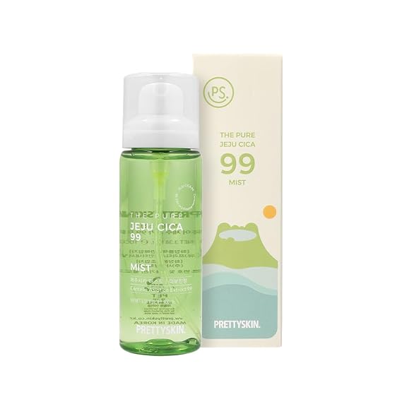 PRETTYSKIN The Pure Jeju Cica 99 Facial Mist 3.38fl.oz.(100ml) Centella Asiatica Extract 99%