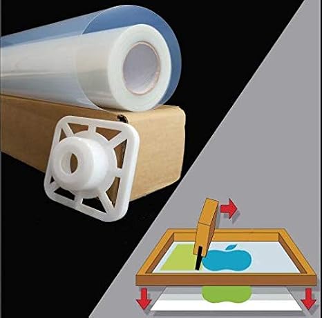 36"x100ft. Screen Printing Film 1 Roll Waterproof Inkjet Transparent Film for Water-based Pigment and Dye Printers