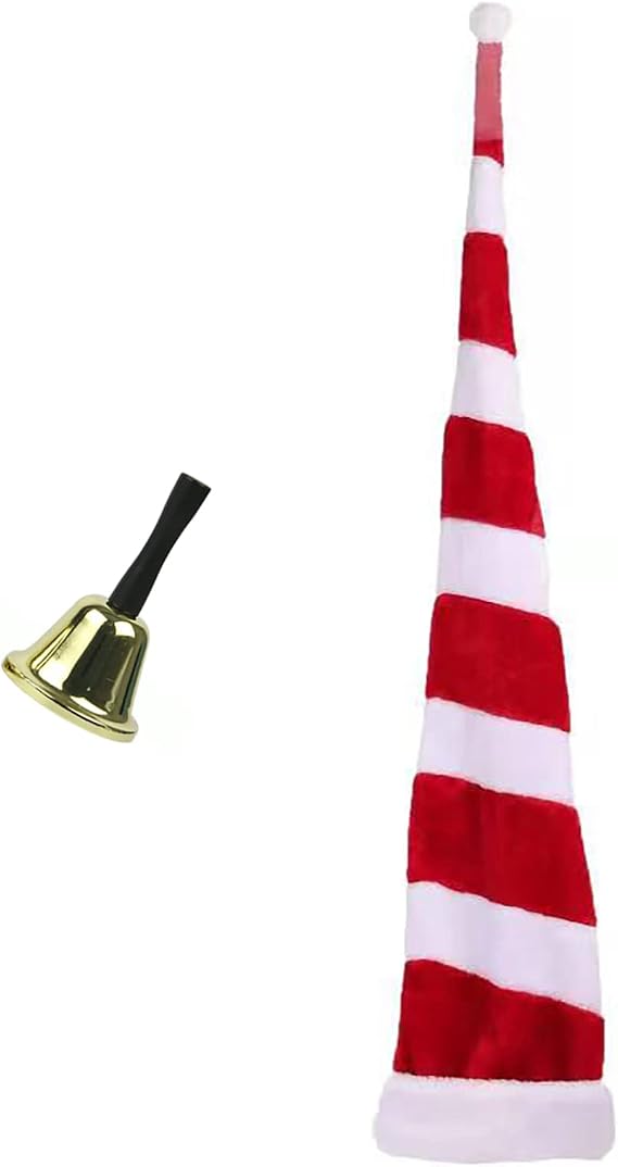 54inch Super Long Christmas Santa Hat Classic Red and White Chistmas Cap for Adults