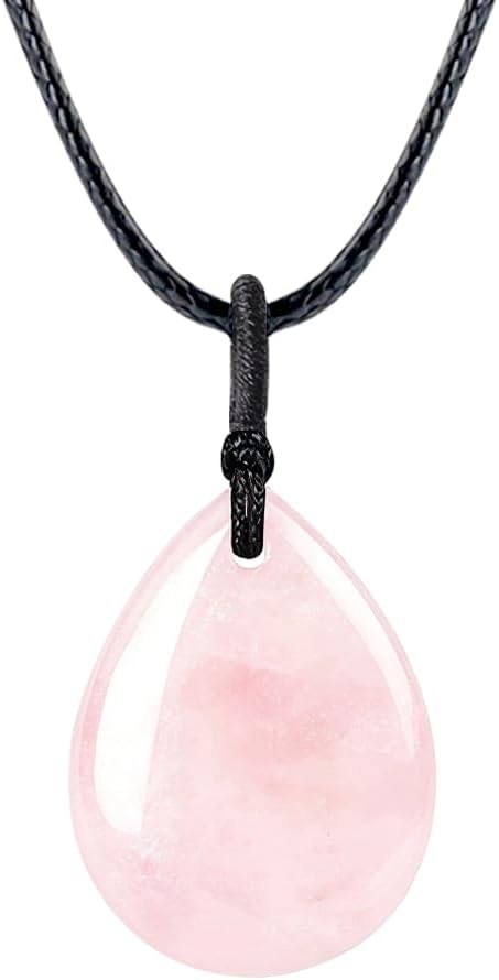 Teardrop Gemstone Necklaces for Women, Healing Crystal Pendant Necklace Birthstone Jewelry for Women