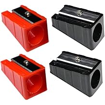 Pencil Sharpener Metal Blade Carpenter Pencil Sharpener Jumbo Crayon Sharpener,Hand held Sharpener,Woodworker Sharpeners Sharpening Golf Pencils 4-Pack