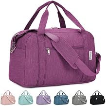 Narwey 18" Carry on Bag Underseat for Airplane with Wet Pocket Spirit Airlines Personal Item Bag Travel Duffel Bag Small Gym Bag Weekender Overnight for Women and Men (Dark Purple)