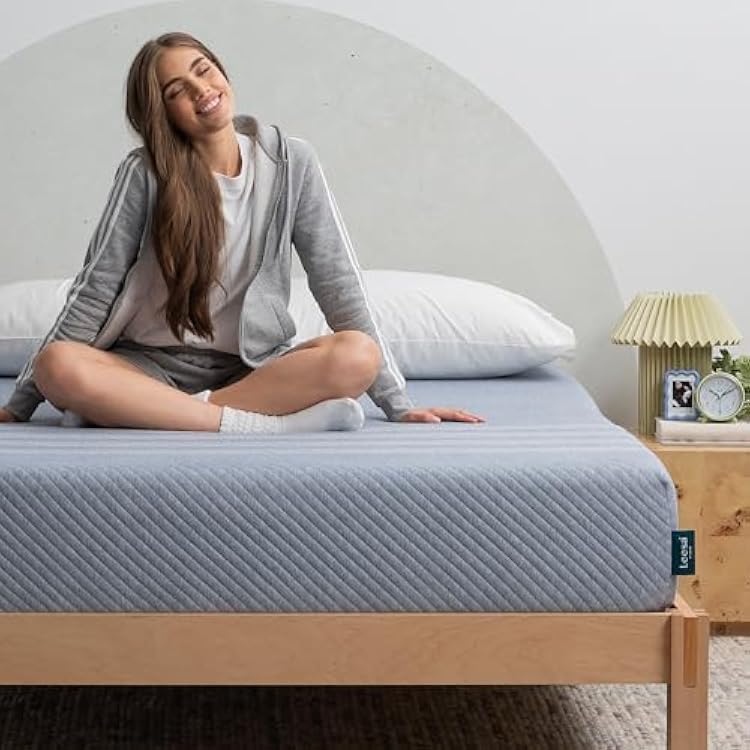 Leesa Studio 10 Mattress, Twin Size, Cooling Memory FoamCertiPUR-US Certified Foam  120-Night Trial, Heather-Blue