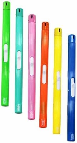 Renkli Kalem Model Mutfak Çakmağı – İtmeli, Uzun Saplı Güvenli Çakmak, Ocak, Mum, Barbekü ve Kamp Kullanımı için