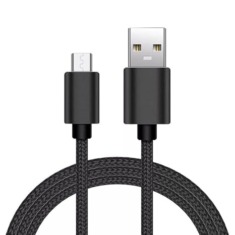 Braided USB Cable Charging Cord/Charger Power Lead Wire Compatible with BELKIN MIXIT 6600 Portable Power Bank/Black / (1m / 3.3ft)