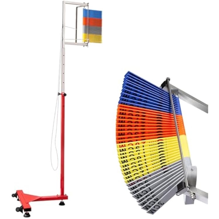 Vertical Jump Tester Equipment,Vertical Jump TesterJump Measurement Tester-Jumping Test Assessment Tool with Volleyball&Basketball-Professional Jump Measurement Device,One-Click Reset of MEA 3.2m