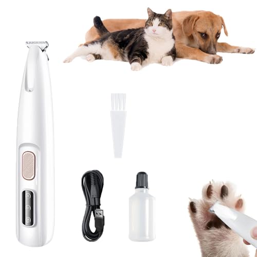Paw Trimmer, 2025 Upgrade Pet Precision Trimmer, Multifunctional Pet Hair Clippers for Grooming with LED Light, Rechargeable Pet Paw Low Noise Pet Hair Shaver for Dogs Cats 1pc
