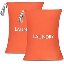 WiseBoy 2 Pack Laundry Bags, Travel Laundry Bag for Dirty Clothes, Washable Nylon Wet Dry Bag, Swimming Yoga Bathing Suit Workout Wet Dry Bags