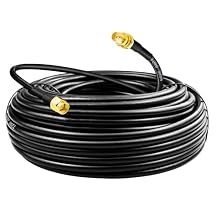 SMA Coaxial Cable Upgraded 49.2Ft SMA Male to SMA Female Coax Cable LMR200 Equivalent SMA WiFi Extension Low Loss for WiFi Router, 3G 4G 5G LTE Antenna, Better Than RG58